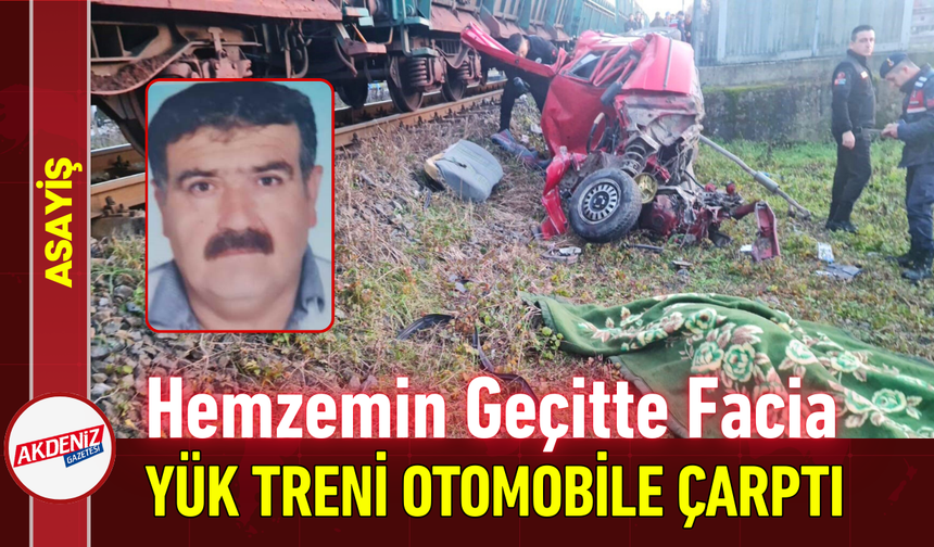 Hemzemin Geçitte Facia: Yük Treni Otomobile Çarptı!