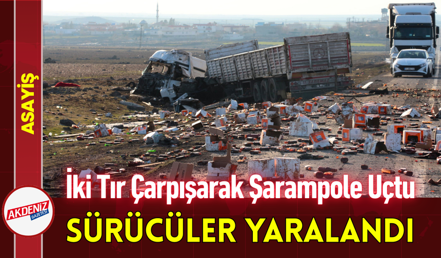 İki Tır Çarpışarak Şarampole Uçtu: Sürücüler Yaralandı!