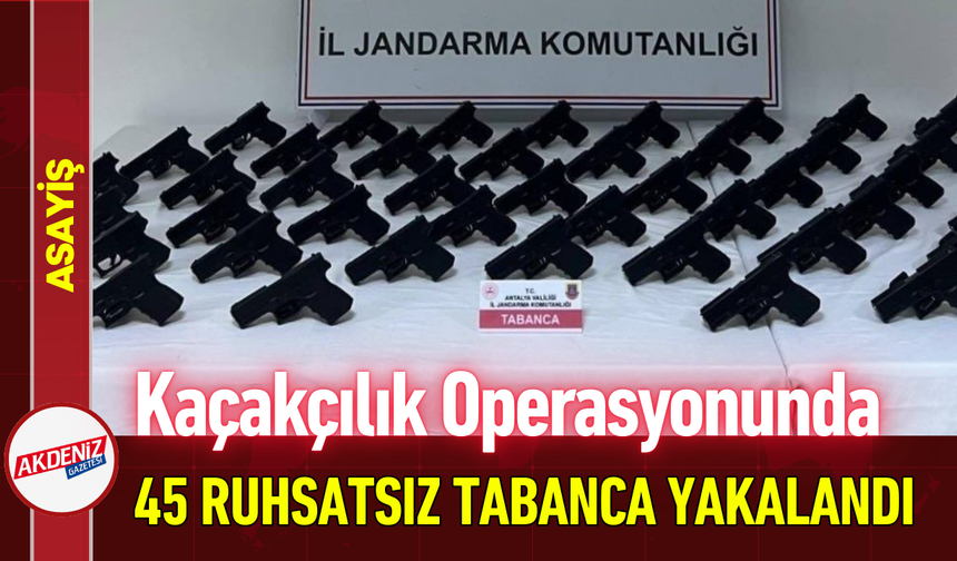 Kaçakçılık Operasyonunda 45 Ruhsatsız Tabanca Yakalandı!