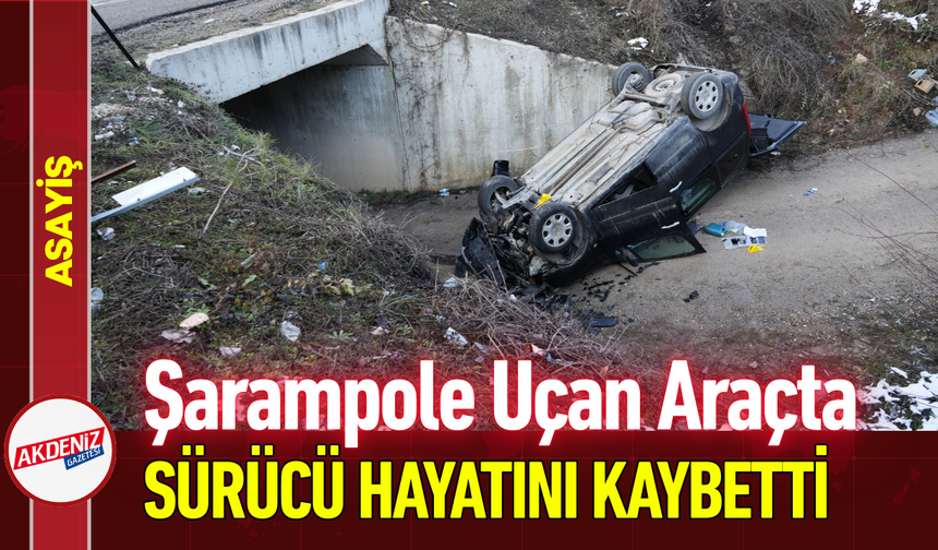 Şarampole Uçan Araçta Sürücü Hayatını Kaybetti!