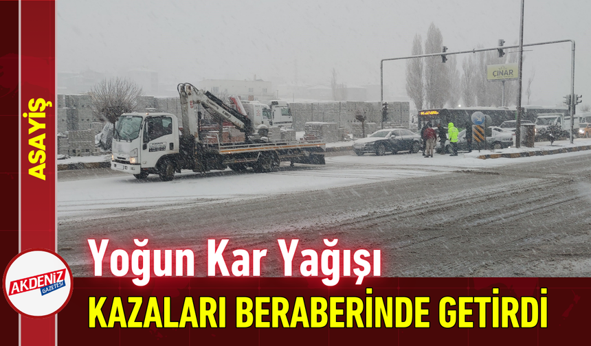 Yoğun Kar Yağışı Kazaları Beraberinde Getirdi!