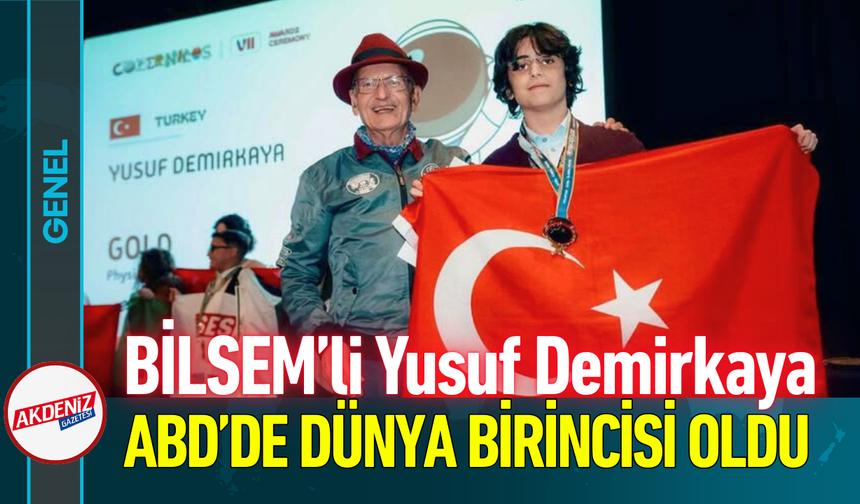 BİLSEM Öğrencisi Yusuf Demirkaya ABD’de Dünya Birincisi Oldu!