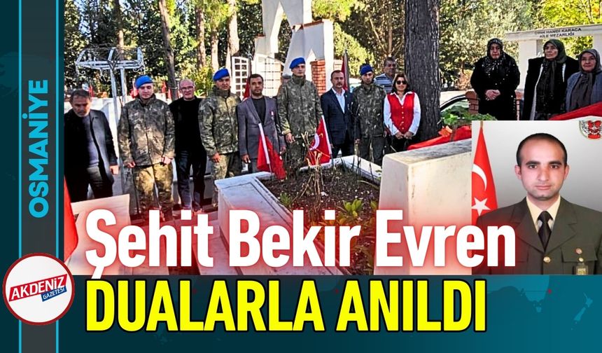 Osmaniyeli Şehit Evren, Şahadetinin 8. Yılında Anıldı