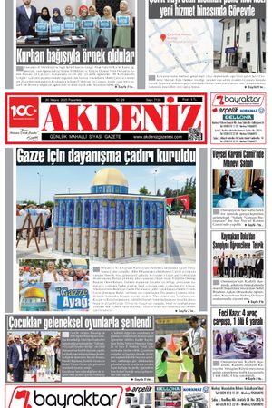 Akdeniz Gazetesinde 26 Mayıs 2025'te Hangi Haberlere Yer Verildi