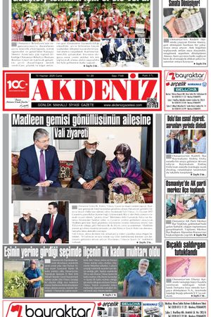 Akdeniz Gazetesinde 13 Haziran 2025'te Hangi Haberlere Yer Verildi