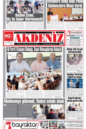 Akdeniz Gazetesinde 25 Temmuz 2025'te Hangi Haberlere Yer Verildi
