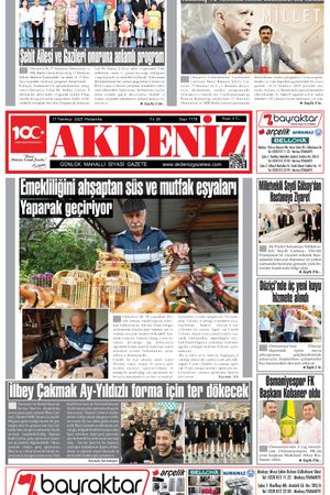 Akdeniz Gazetesinde 17 Temmuz 2025'te Hangi Haberlere Yer Verildi