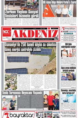 Akdeniz Gazetesinde 29 Temmuz 2025'te Hangi Haberlere Yer Verildi