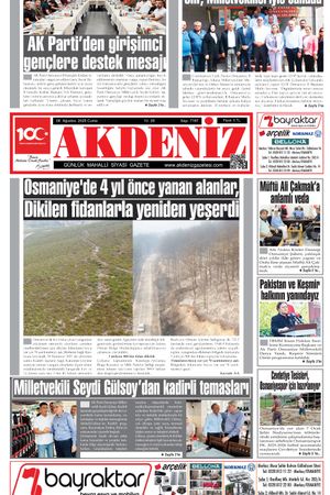 Akdeniz Gazetesi 08 Ağustos'ta Hangi Haberlere Yer Verdi?