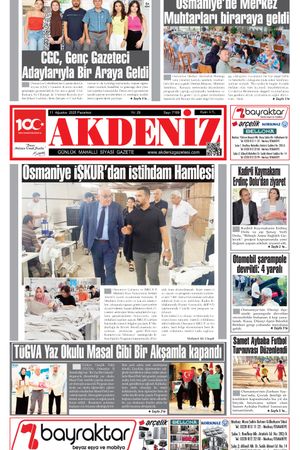 Akdeniz Gazetesi 11 Ağustos'ta Hangi Haberlere Yer Verdi?
