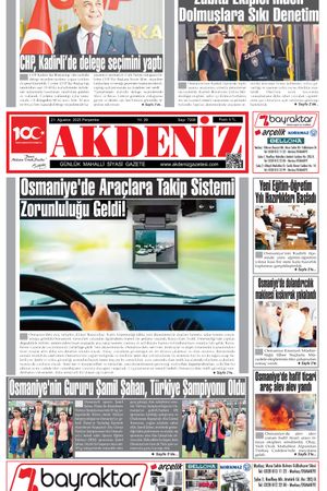Akdeniz Gazetesi 21 Ağustos'ta Hangi Haberlere Yer Verdi?