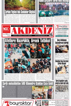 Akdeniz Gazetesi 07 Kasım’da Hangi Haberlere Yer Verdi?