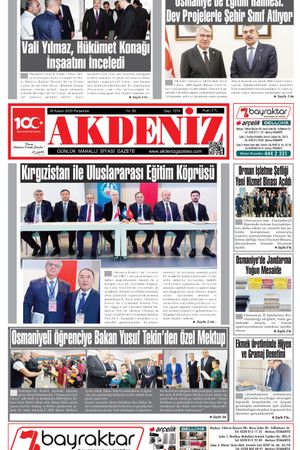 Akdeniz Gazetesi 06 Kasım’da Hangi Haberlere Yer Verdi?