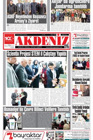 Akdeniz Gazetesi 13 Aralık’ta Hangi Haberlere Yer Verdi?