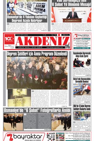 Akdeniz Gazetesi 07 Şubat’ta Hangi Haberlere Yer Verdi?